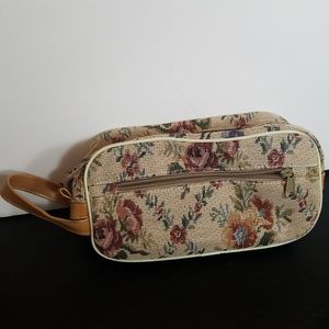 Floral Fabric Cosmetics and Travel Bag